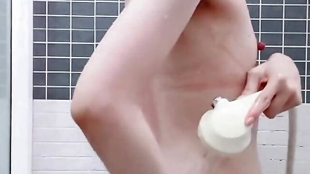 Loofah Full Bubbles shower Japanesegirlonheat