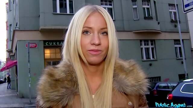 Blonde Lost In Prague Finds Herself Sucking On Strangers Cock 1