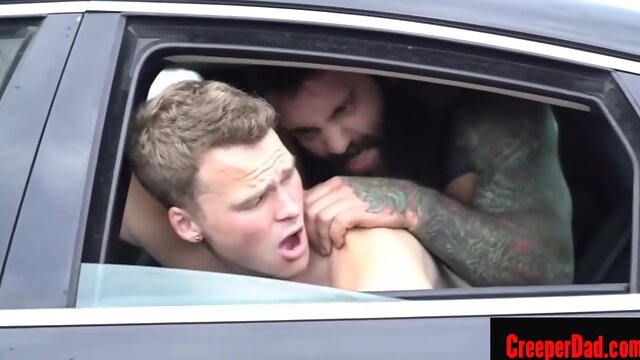 Sweaty Markus Barebacks A Twink In The Car