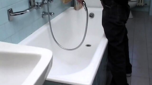 Hot mature brunette in stockings feeds her hunger for cock