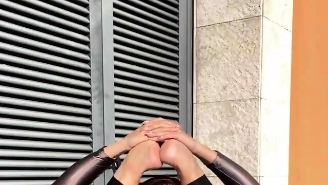 Beautiful webcam milf in nylons shows off her sexy curves