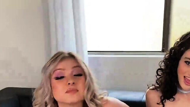 Two beautiful milfs anally drilled doggystyle by a hung stud