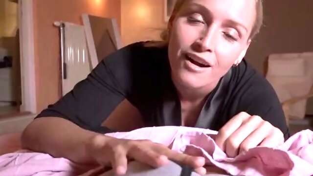 Insatiable blonde mom buries a young cock inside her pussy