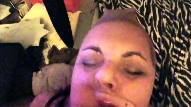 Slutty amateur wife takes a POV cock deep down her throat
