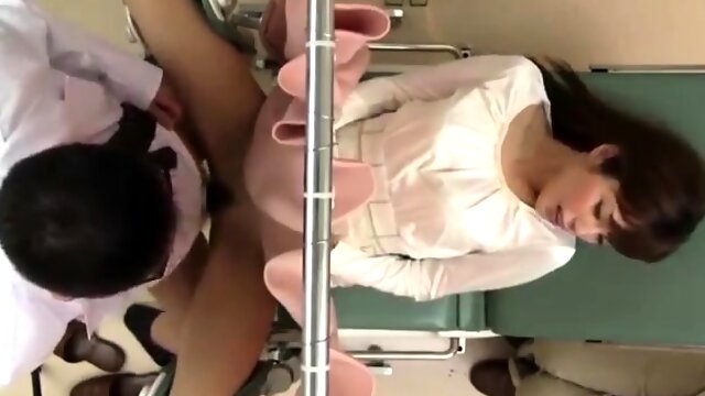 Beautiful Japanese wife rammed hard in the doctors office