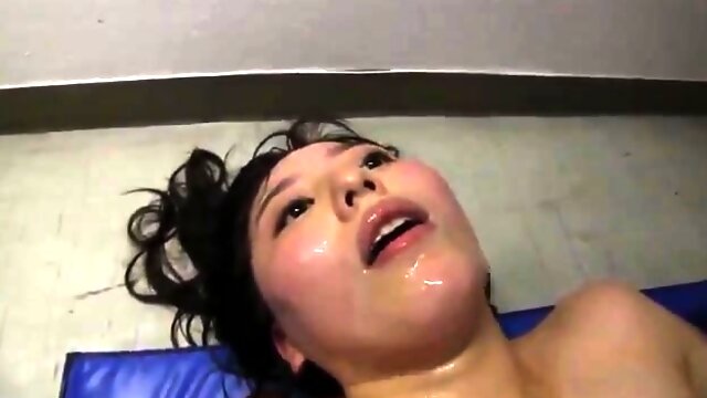 Buxom Japanese milf takes a hard pounding and a hot facial