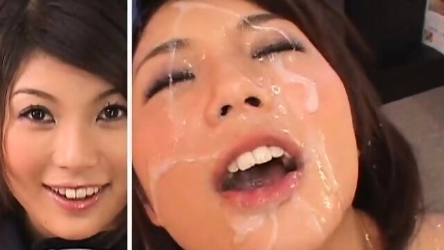 Delightful Oriental teen is addicted to hard sex and bukkake