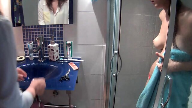 Alluring amateur teen enjoys a nice shower on hidden cam