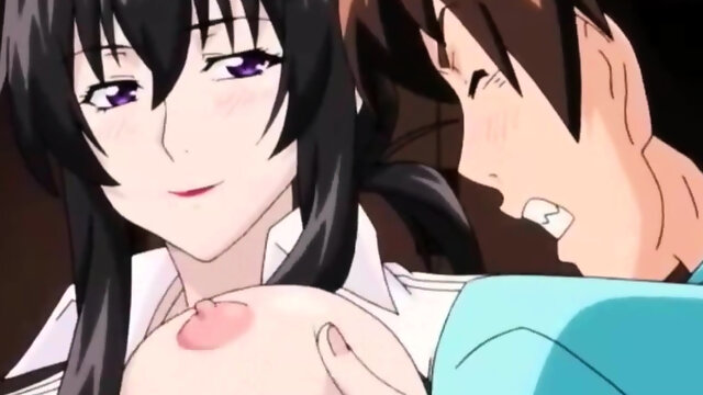 Busty anime mom fucks a schoolboy gamer - Uncensored Scene