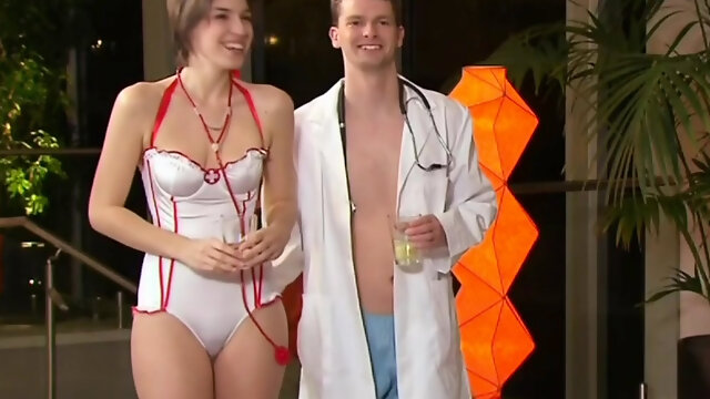 Roleplay with swingers dressed as nurses