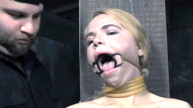 Anal hooked restrained sub whipped by maledom