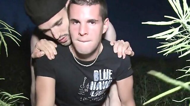 Big cock gay double penetration and cum eating