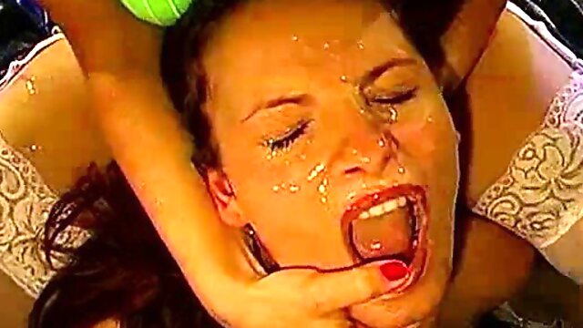 German bukkake sluts drenched in cum shower