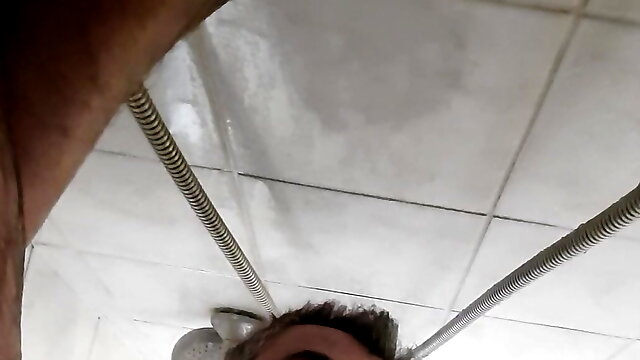 Sex shaving and jerking off in the shower