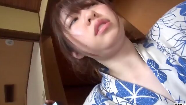 ZENRA  SUBTITLED JAPANESE AV - Bottomless Japanese new hire fingered while filming orgy