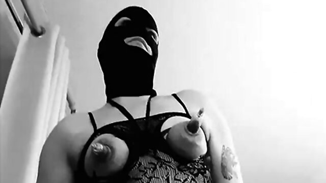 The Submissive Masked Cunt Is Used Again. And Her Tits Are Worked Hard