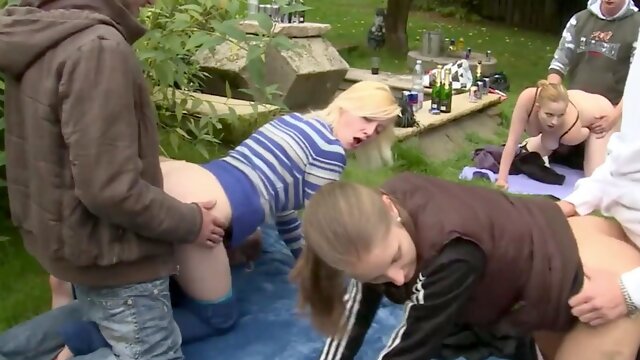 Group Sex Party, German Outdoor, Orgy