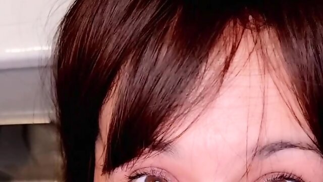 Brunette wife with big boobs gives blowjob