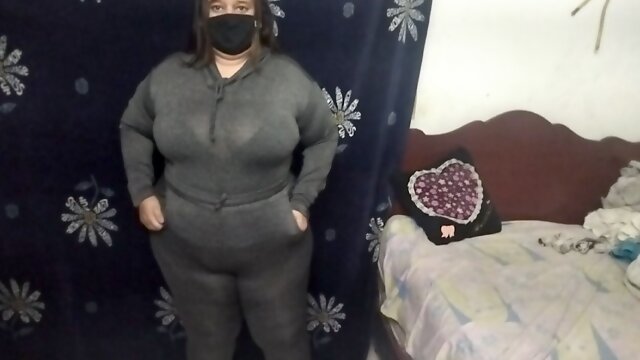 Chubby bbw girl  changing clothes