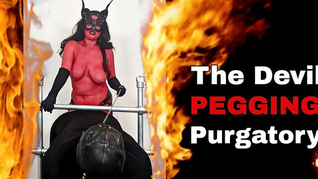 Devil Pegging Purgatory Satan Cosplay Nude Hardcore Rough Pegging Bondage BDSM Miss Raven Training Zero Halloween FLR
