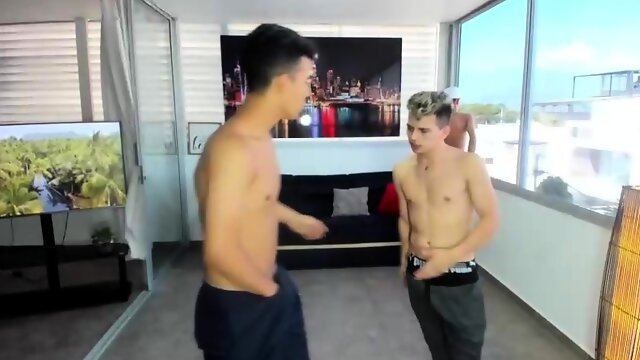 Latin gay porn star doing a handjob