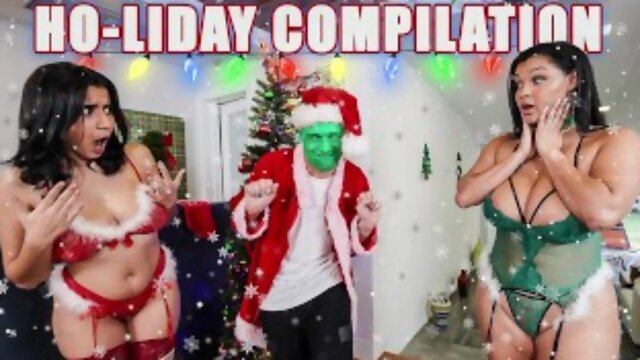 BANGBROS - Epic Christmas Porn Compilation 2022: Both You And Santa Are Cumming Tonight!