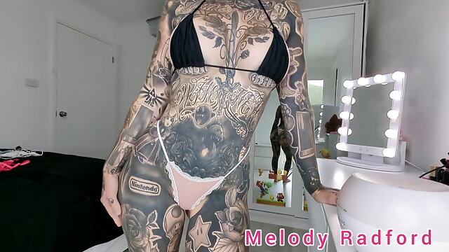 Micro Bikini And Lace G String Try On Haul Petite Goth Fitness GYM MILF Hentai Tatts Melody Radford