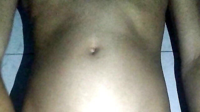 Young boy puts his dick out of his underwear and masturbates