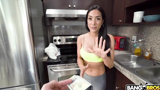 Hot cleaning lady Tia Cyrus polishes big dick and gets her pussy slammed