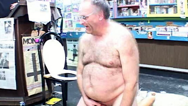 Fat old grandpa is pounding young slut Jane in the shop