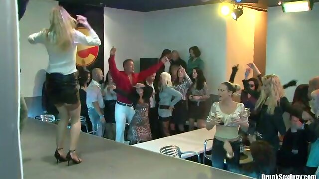 Kinky girl is playing dirty games with bald guy in public