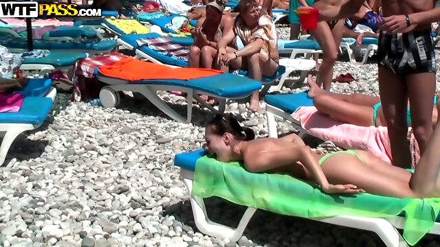 Sporty chicks Aspen, Jocelyn & Anabell wear bikini and gonna be fucked