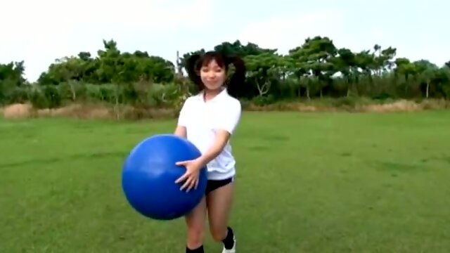 Sport Japanese girl Riho Aitani  posing on a cam