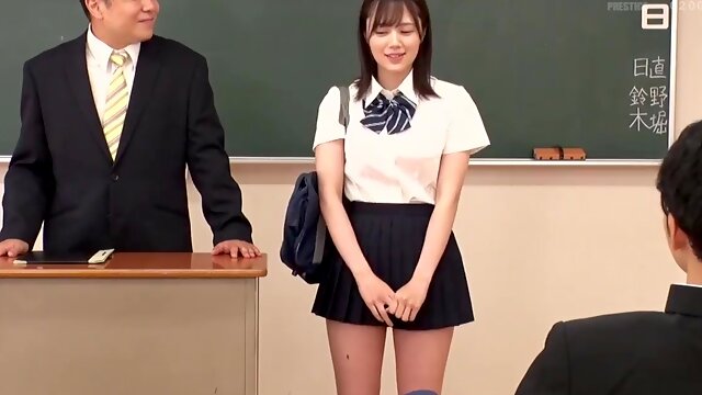 Girls first day at a new japanese school and she already had sex with a teacher