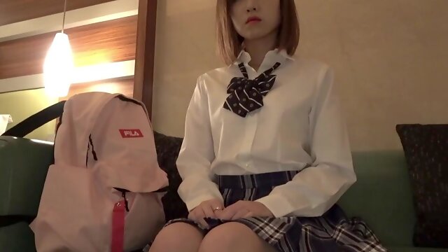 Censored sex scene with Shy but horny Japanese Schoolgirl