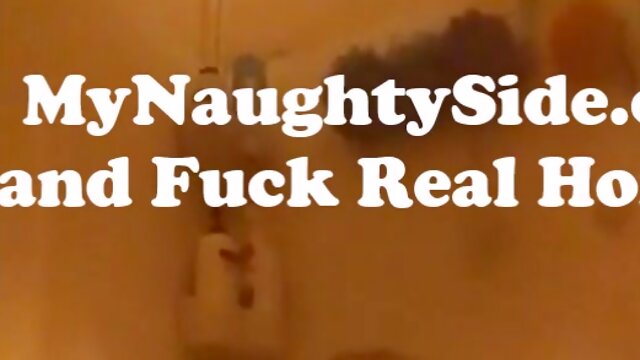 GF washing her big natural knockers before sex