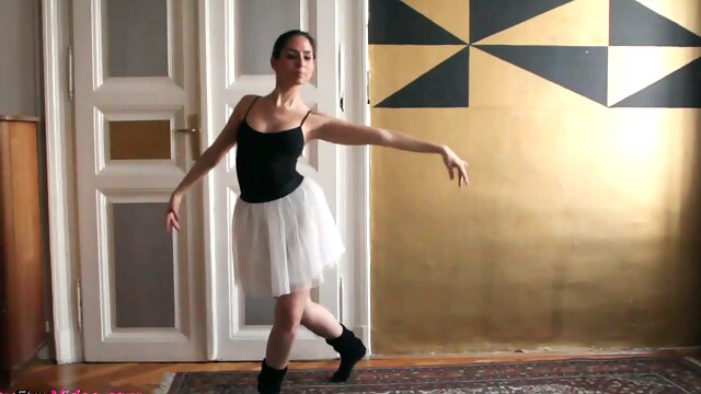 This naughty ballerina loves dancing and undressing and shes so fucking slim