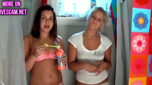 Chubby cute teen sam and friend shower