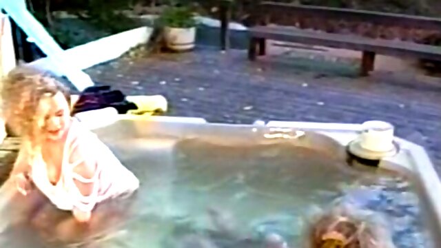 Stunning blonde white chicks in the jacuzzi pleasuring each other