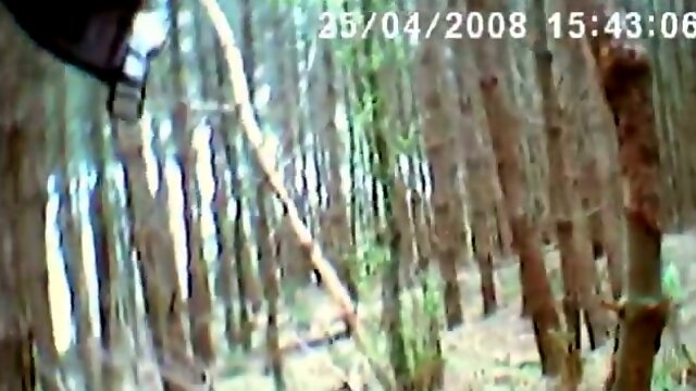 Old and dirty hooker sucking hard dick balls deep in a forest