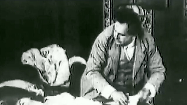 Black and white vintage porn vid of kinky outdoor sex