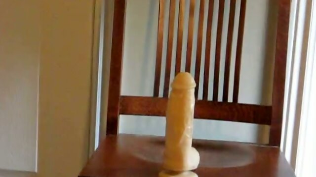 Humping on my big sex toy in front of the camera while making amateur masturbation clip