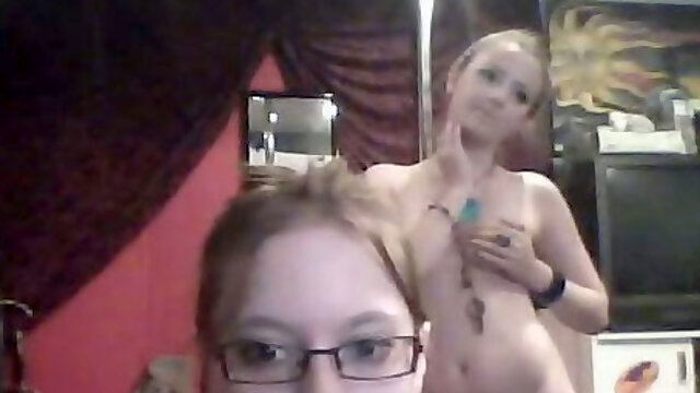 Webcam chat with two nerdy tattooed chicks - they have nice tits