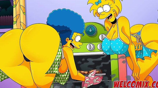 Marge y Lisa culonas en dibujos animados porno de Los Simptoons - Welcomix