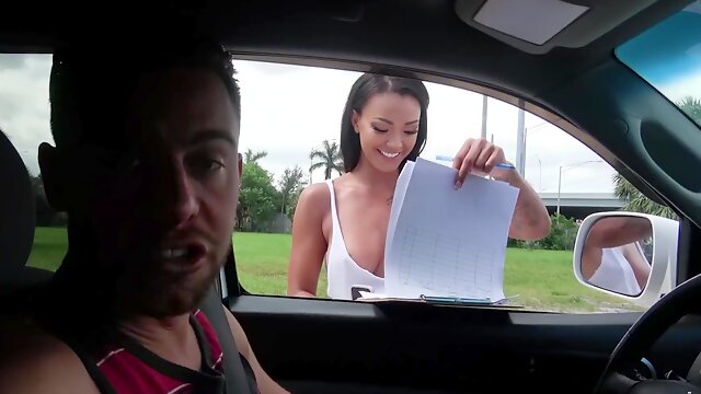 Ebony babe with big ass fucks white guy for cash (Harley Dean)