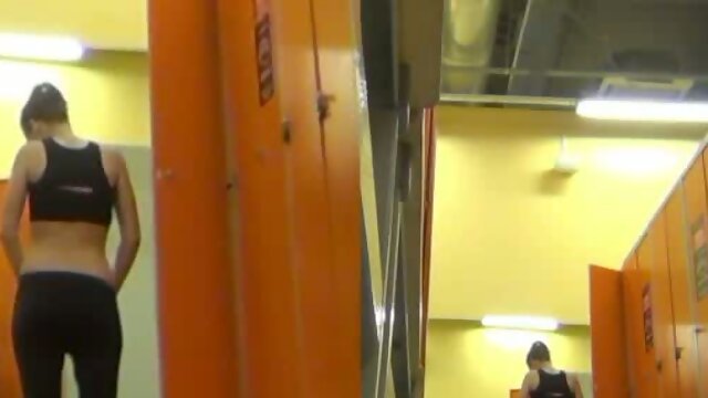 Slim naked girl caught naked on spy camera in a locker room