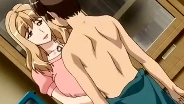 Shy anime housewife gets her pussy fucked by horny dude while her husband is out