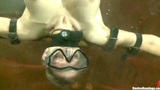 Underwater Inverted Sybian YL Helpless big tittied blonde suffers mindblowing orgasms