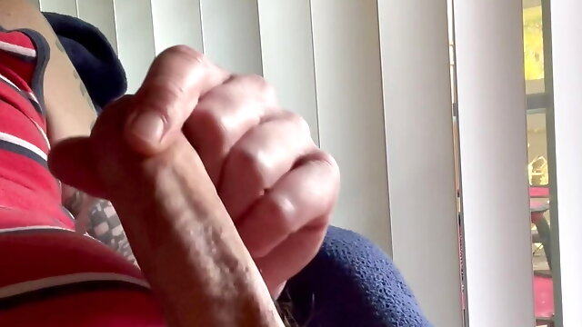 Jerking it by the window 