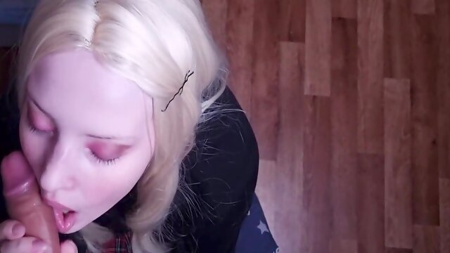 Hot Young Blonde Sucks Her Professors Cock 8 Min